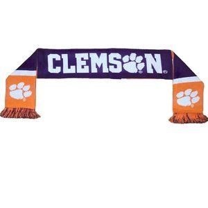 Clemson Tigers Scarf Pawprint Orange Purple White Ruffneck Scarves 70"
